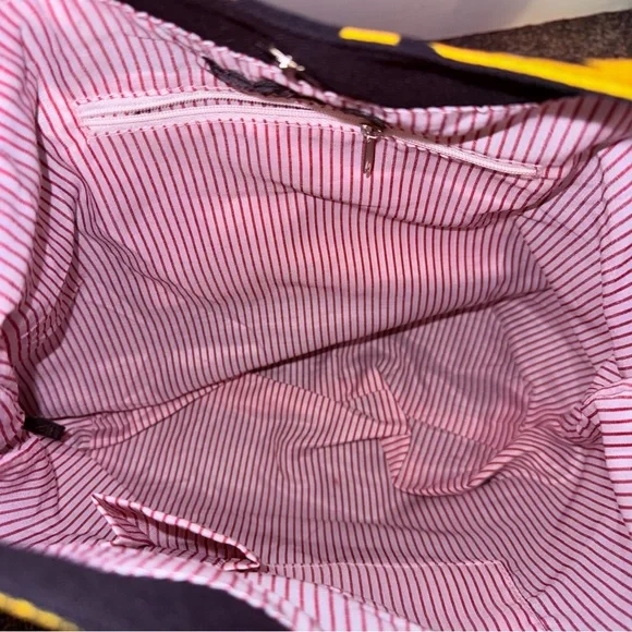 Robin Ruth Colorful Graffiti Print Shoulder Bag Tote Purse Black Multicolor - Picture 8 of 11